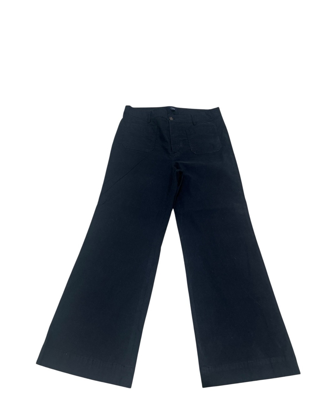 Nwot j. Crew Wide-Leg Cropped lightweight cotton linen blend Pants in black 32
